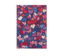 ZRWLUCKY - Bandiera di benvenuto da giardino da 28 x 40 pollici, motivo cuori d'amore blu e rosso, bandiere da giardino su due lati per esterni, patio, casa, prato, veranda, vacanze