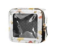 ZRWLUCKY Beauty case da viaggio con scritta "Sweet Fairy" trasparente, con cerniera, mini contenitori per il trucco, per viaggi, dolce fatina bianca, Sweet Fairy Bianco