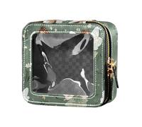 ZRWLUCKY Beauty case trasparente con fatina dolce verde salvia piccola borsa da toilette con cerniera borsa cosmetica con cerniera per viaggi, dolce fata verde salvia, Sweet Fairy Verde Salvia
