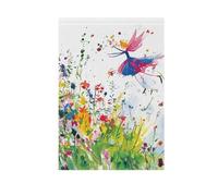 ZRWLUCKY - Bella bandiera da giardino con fiabe e fiori da 12 x 18 pollici, bandiere da giardino a doppia faccia per cortile esterno, casa, piccole bandiere per decorazione di prato e cortile