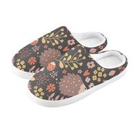 ZRWLUCKY Ciabatta moderna da uomo e donna a forma di riccio con fiori e animali con memory foam, pantofola pelosa, comoda pantofola per camera da letto, Riccio Fiori Animale Moderno, 14-15 Wide