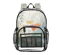 ZRWLUCKY Clear Kids Zaini Per La Scuola Zaini Trasparente Per Ragazze Adolescenti Zaini Pesanti Trasparenti Flying Fairy e Wonderland, Flying Fairy e Wonderland, Taglia Unica, Fata Volante e, Fata