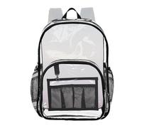 ZRWLUCKY Clear Kids Zaini Per La Scuola Zaino Per La Scuola Trasparente Per I Ragazzi Trasparente PVC Borse Gradienti Bianco Rosso, Gradienti Bianco Rosso, Taglia Unica, Gradienti Bianco Rosso, Taglia