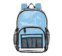 ZRWLUCKY Clear Zaini Per Bambini Trasparente Zaini Per Bambini Scuola Per Ragazze Adolescenti Trasparente Trasparente Pesante Per Azzurro, Azzurro, Taglia Unica, Azzurro, Taglia Unica, Blu chiaro, One