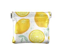 ZRWLUCKY Delicious Lemon PU Leather Small Coin Cute Mini Cosmetic Case per ragazze signore borsa, Multicolore, 4.33"(L) x 3.74"(W) x 0.39"(H), Stampa