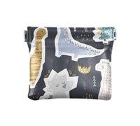 ZRWLUCKY Divertente portamonete da donna in pelle con dinosauri, comodo mini portamonete, portamonete per donne e ragazze, Dinosauri divertenti, 4.33"(L) x 3.74"(W) x 0.39"(H), Stampa