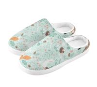 ZRWLUCKY Forest Animals - Pantofole da uomo e da donna, con memory foam, pantofole pelose per camera da letto, Animali della foresta, 6-7 Wide Women/4-5 Wide Men
