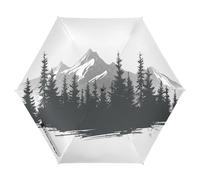 ZRWLUCKY Gamma montagna con alberi tre pieghevole blocco automatico UV ombrello per viaggio vento automatico aperto chiuso leggero compatto ombrello da golf