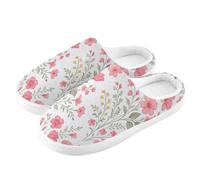 ZRWLUCKY Meadow Flowers - Pantofole da uomo e da donna, con memory foam, pelose, comode scarpe da camera da letto, Fiori di prato, 13/14 UK Men/ 14/15.5 UK Women Wide