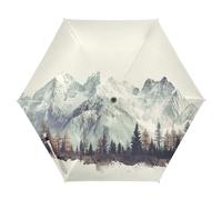 ZRWLUCKY Ombrello da golf portatile compatto e leggero con albero di montagna a tre pieghevoli con blocco automatico da viaggio per vento da viaggio con apertura automatica e chiusura