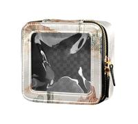 ZRWLUCKY Piccola borsa per il trucco trasparente con cactus e Deep Canyons per borsa da viaggio per articoli da toeletta piccola borsa cosmetica per viaggi, cactus e canyon profondi, Cactus e Deep