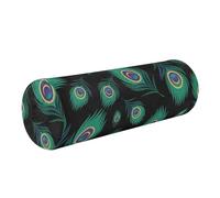 ZRWLUCKY Piuma di pavone Modello Piatto Queen Size Bolster Cuscino Collo Roll Cuscino Per Sollievo Dal Dolore Cuscini Rotondi Inserire Cuscini Da Viaggio Cilindro