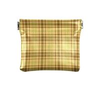 ZRWLUCKY Plaid Check Oro Burro Scotch Cuoio DELL'UNITÀ di elaborazione Piccolo Portamonete Impermeabile Custodie per Carte Organizz, Scotch al burro dorato a quadri scozzesi, 4.33"(L) x 3.74"(W) x
