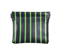 ZRWLUCKY Porta carte impermeabile della borsa della moneta del cuoio dell'unità di elaborazione di colore nero verde della striscia, Multicolore, 4.33"(L) x 3.74"(W) x 0.39"(H), Stampa