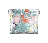 ZRWLUCKY Portamonete in pelle con fiori, bacche e frutti, stile shabby chic, per donne e donne, da viaggio, Fiori Bacche Frutta Shabby Chic, 4.33"(L) x 3.74"(W) x 0.39"(H), Stampa