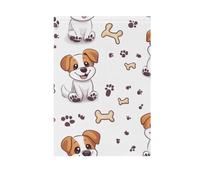 ZRWLUCKY Puppies and Bones - Bandiera da giardino di benvenuto bianca, 28 x 40 pollici, bandiere da giardino su due lati, per esterni, patio, casa, prato, veranda, vacanze, grandi bandiere