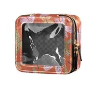 ZRWLUCKY Safari Farfalle Libellule Cute Makeup Bag Trasparente Impermeabile Viaggio Toiletry Bag Portatile Organizzatore di Trucco per le Donne, Safari Farfalle Libellule