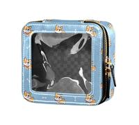 ZRWLUCKY Simpatico beauty case da viaggio con cucciolo di cane gallese, trasparente, impermeabile, da viaggio, organizer da viaggio portatile per il trucco, carino gallese cane cucciolo modello