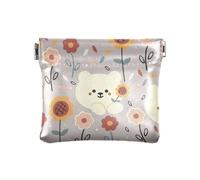 ZRWLUCKY Simpatico modello animale grigio donna in pelle portamonete borsa portatile tasca borsa trucco per donna ragazza, Multicolore, 4.33"(L) x 3.74"(W) x 0.39"(H), Stampa