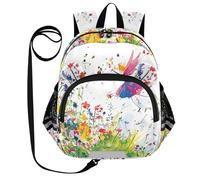ZRWLUCKY Simpatico zaino per la scuola con orecchie per bambini cintura borsa per ragazzi e ragazze borsa personalizzata anti-smarrimento con striscia riflettente bella fata e fiore, bella fata e