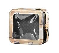 ZRWLUCKY Sweet Little Cats - Beauty case trasparente da viaggio, mini contenitori per il trucco da viaggio, con graziosi gattini, colore: oro rosa, Sweet Little Cats Oro Rosa