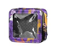 ZRWLUCKY Sweet Singapura Cats Purple Cute Travel Makeup Bag Clear Travel Bags per articoli da toeletta Cosmetici Borse Organizzatore per Viaggio, Sweet Singapura Cats Viola, Sweet Singapura Cats Viola