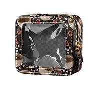 ZRWLUCKY Tazze Caffè Biscotti Zucchero Trasparente Trucco Borse Viaggio Toiletry Bag Cosmetic Bag per le Donne, tazze caffè biscotti zucchero