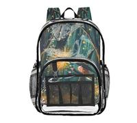 ZRWLUCKY Zaino per la scuola trasparente per bambini per adulti borsa trasparente in PVC trasparente borsa maga e magia personalizzata, mago e magia personalizzato, taglia unica, mago e magia