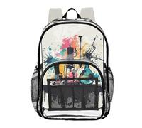 ZRWLUCKY Zaino per scuola trasparente zaino per la scuola per ragazze trasparente trasparente pesante per scienza set chimico, set chimico scienza, taglia unica, scienza chimica, Set chimico della