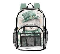 ZRWLUCKY Zaino Scuola Trasparente Bambini Zaini Trasparenti per Scuola Ragazze Adolescenti Borsa PVC Trasparente Trasparente Koala Motivo Animale Felpato, Koala Felice Animal Pattern, One, Motivo