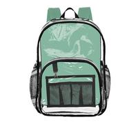 ZRWLUCKY Zaino trasparente per bambini Zaini trasparenti per ragazze ragazzi trasparente trasparente PVC zaino verde salvia, verde salvia, taglia unica, verde salvia, verde salvia, taglia unica, Sage