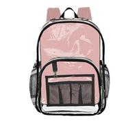 ZRWLUCKY Zaino trasparente per scuola zaino trasparente scuola media per ragazze ragazzi trasparente trasparente pesante per colore oro rosa, colore oro rosa, taglia unica, colore oro rosa, uno