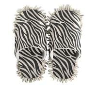ZRWLUCKY Zebra Pelle Nero Bianco Colore Mop Pantofole Scarpe per la Pulizia del Pavimento Cucina Dust Mopping Lavabile Microfibra Casa Pantofole