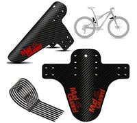 ZRWLZT 2 Pezzi Parafango MTB Carbonio Set Parafango per Mountain Bike Paraspruzzi Bicicletta Parafango Anteriore e Posteriore, per la Maggior Parte delle Bici, Mountain Bike, Bici da Strada, MTB