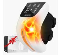 Zrwuldu Massaggiatore per Ginocchio Senza Fili, Tecnologia Laser Infrarossi,Massaggiatore per Ginocchia con Touchscreen a LED e 3 Livelli di Calore e Vibrazione per Alleviare i Dolori Articolari