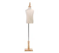 ZRY Manichino Bambini Sartoriale Biancheria Mannequin Negozio di Vestiti Puntelli, Altezza Regolabile Base in Legno Massello, 4 Stili (Color : B, Size : 8 Years Old)