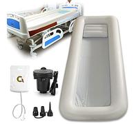 ZRZJBX Kit Vasca Doccia Gonfiabile con Pompa Ad Aria Elettrica, Vasca da Bagno per Adulti in PVC con Sacca d'Acqua, Vasca da Bagno a Letto, Ausilio per Anziani, Disabili, Pazienti Costretti a Letto