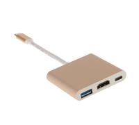 Zs- Cavo Adattatore USB-C 3.1 Type C a HDMI Digital AV Video 4K 3 IN 1