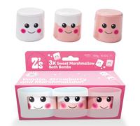 Z's Confezione Regalo con 3 Bombe da Bagno Marshmallow Grandi da 100 g, Idratanti, Idea Regalo di Compleanno per Lei, Donna, Fidanzata, Mamma