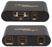 Zs- CONVERTITORE PROFESSIONALE DA VGA A HDMI CON AUDIO + Cavo HDMI 1 5mt e Cav