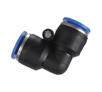 ZS Hardware Tubo flessibile con diametro esterno di 1/4" Blu Nero Bianco Gomito Spingere for collegare il raccordo dell'aria pneumatico(Blue PV,6mm)