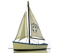 Zs- MODELLINO BARCA A VELA SAILBOAT J2840 CON LA BASE GRANDE
