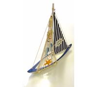 Zs- MODELLINO BARCA PESCATORE YZ189 CON LA BASE GRANDE Souvenir RICORDO Viaggio