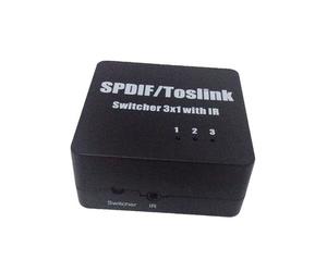 Zs- SWITCH 3X1 SPDIF/TOSLINK CON TELECOMANDO WITH REMOTE CONTROL