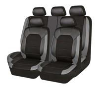 ZSALTT 9 Pezzi Coprisedile per Auto Coprisedile, per Jeep Avenger 2022 2023 2024 Traspirante Impermeabile Pelle PU Set Completo di Accessori Interni,B/Grey
