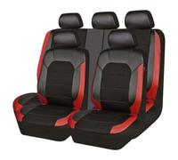 ZSALTT 9 Pezzi Coprisedile per Auto Coprisedile, per Suzuki Vitara 2020-2024 Traspirante Impermeabile Pelle PU Set Completo di Accessori Interni,C/Red
