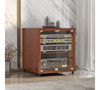 ZSCNYHMT Rack Media, Mobile Audio Con Ripiani Regolabili E Ventilazione | Layout ripiani regolabile, struttura stabile, setup audio ordinato, adatto agli studi(A,60cm/23.6in)