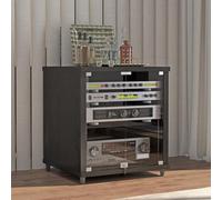 ZSCNYHMT Rack Media, Mobile Audio Con Ripiani Regolabili E Ventilazione | Layout ripiani regolabile, struttura stabile, setup audio ordinato, adatto agli studi(B,60cm/23.6in)