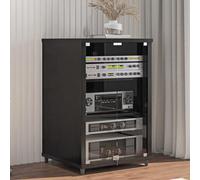 ZSCNYHMT Rack Media, Mobile Audio Con Ripiani Regolabili E Ventilazione | Layout ripiani regolabile, struttura stabile, setup audio ordinato, adatto agli studi(B,80cm/31.5in)