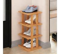 ZSCNYHMT Scarpiera in bambù A 5/6/7/8 Ripiani, Moderna Salvaspazio E Verticale Organizer per Scarpe, per Ingresso E Camera da Letto(Raw Wood,4th Floor)